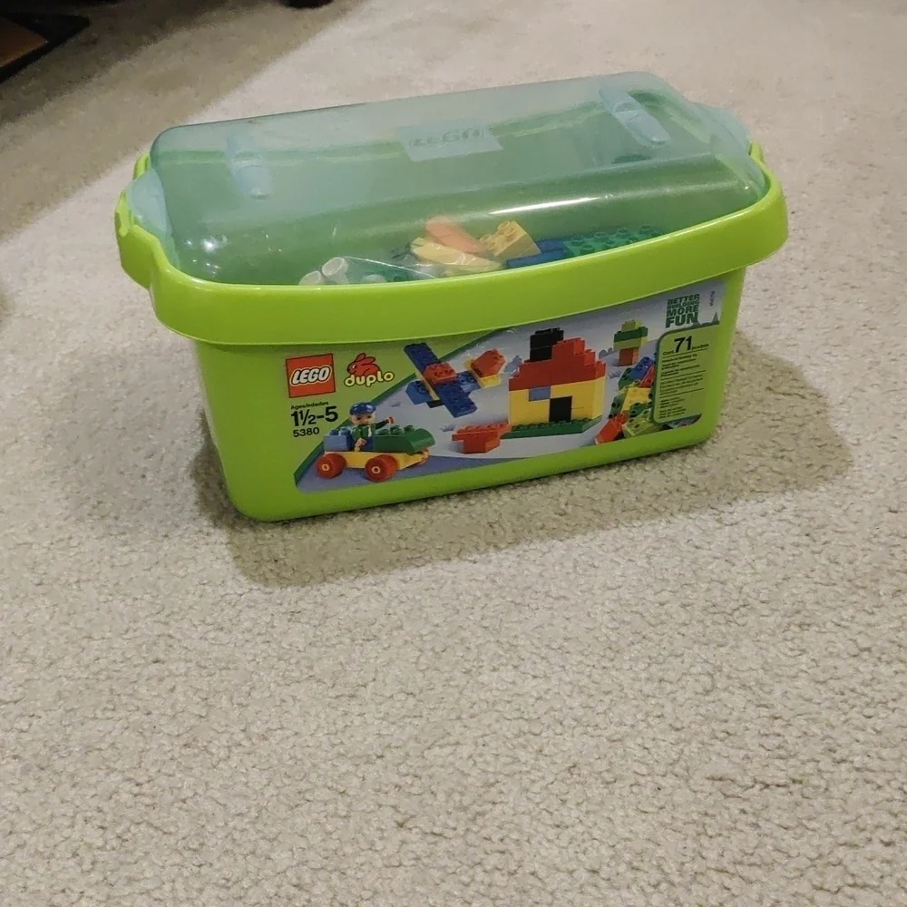 LEGO DUPLO Colorful Building Set with Container 70+PC Educational Motor Skills